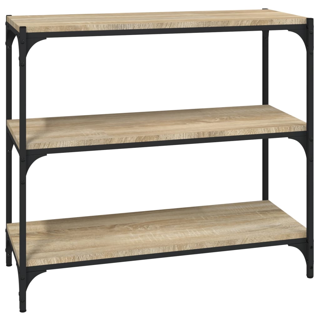 Bücherregal Sonoma-Eiche 80x33x70,5 cm Holzwerkstoff und Stahl