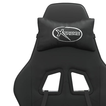 Gaming-Stuhl mit Fußstütze Drehbar Schwarz Kunstleder
