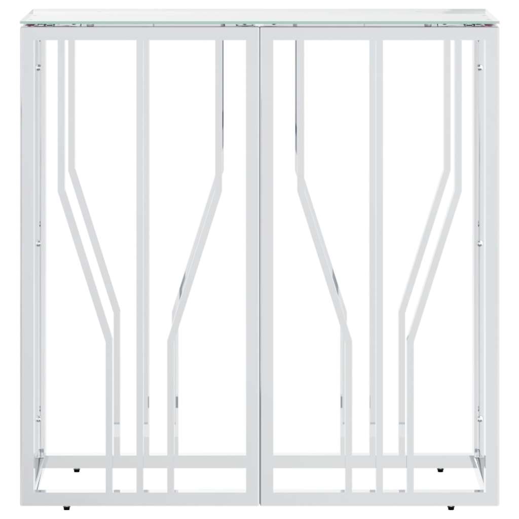 Konsolentisch 70x30x70 cm Edelstahl und Glas