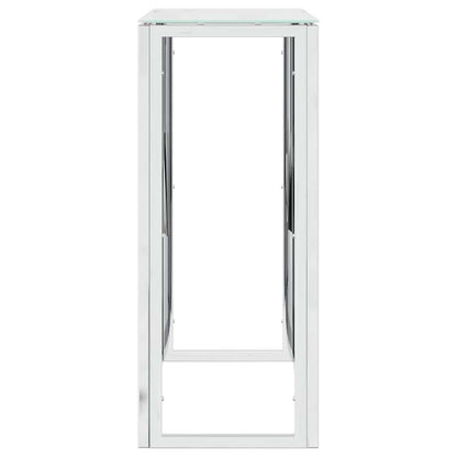 Konsolentisch 70x30x70 cm Edelstahl und Glas