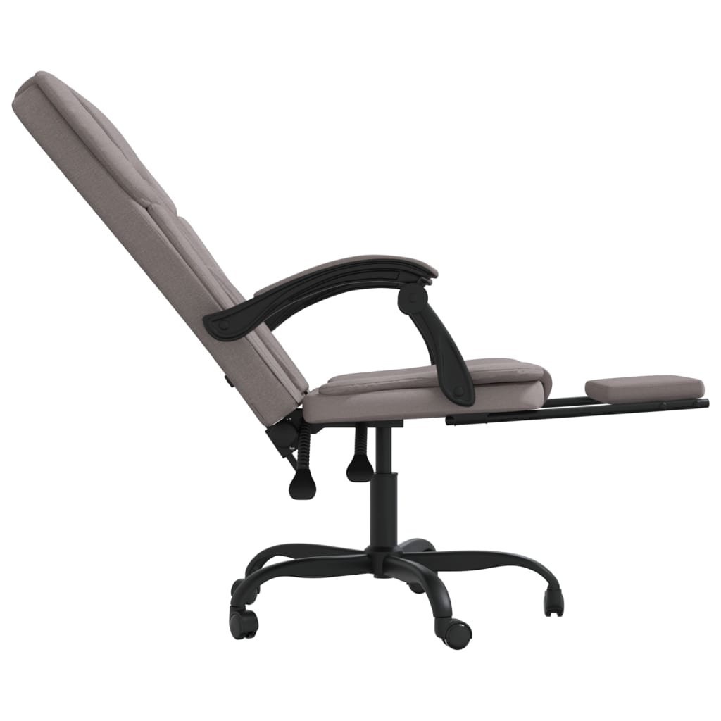 Bürostuhl mit Liegefunktion Taupe Stoff