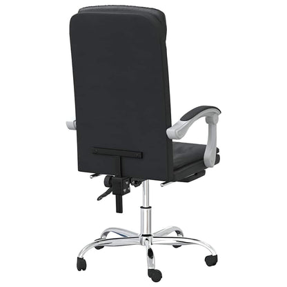 Bürostuhl mit Liegefunktion Schwarz Kunstleder