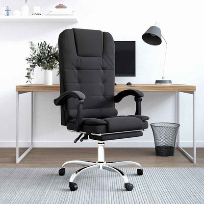 Bürostuhl mit Massagefunktion Schwarz Kunstleder