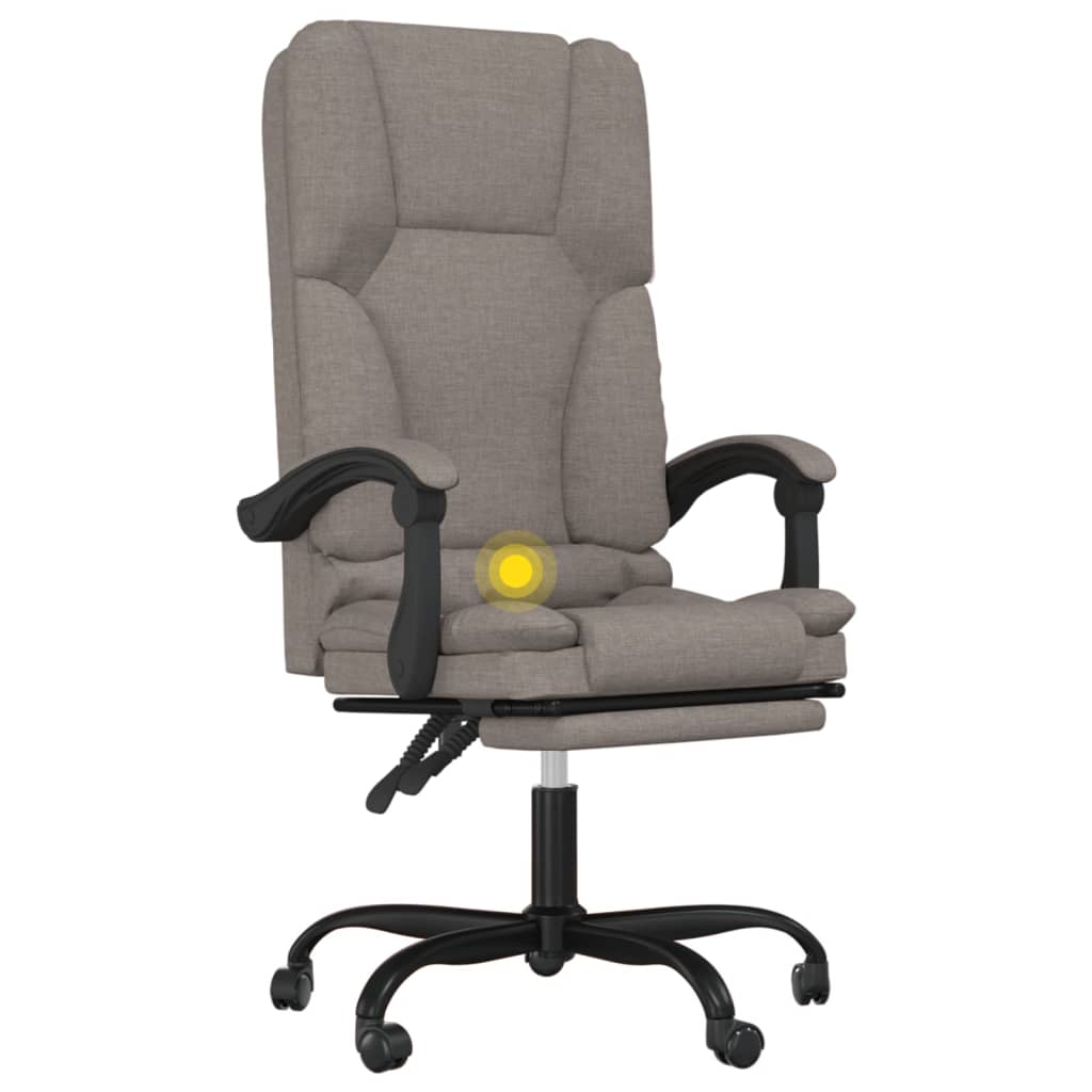 Bürostuhl mit Massagefunktion Taupe Stoff