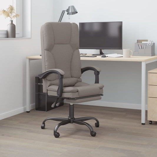 Bürostuhl mit Massagefunktion Taupe Stoff