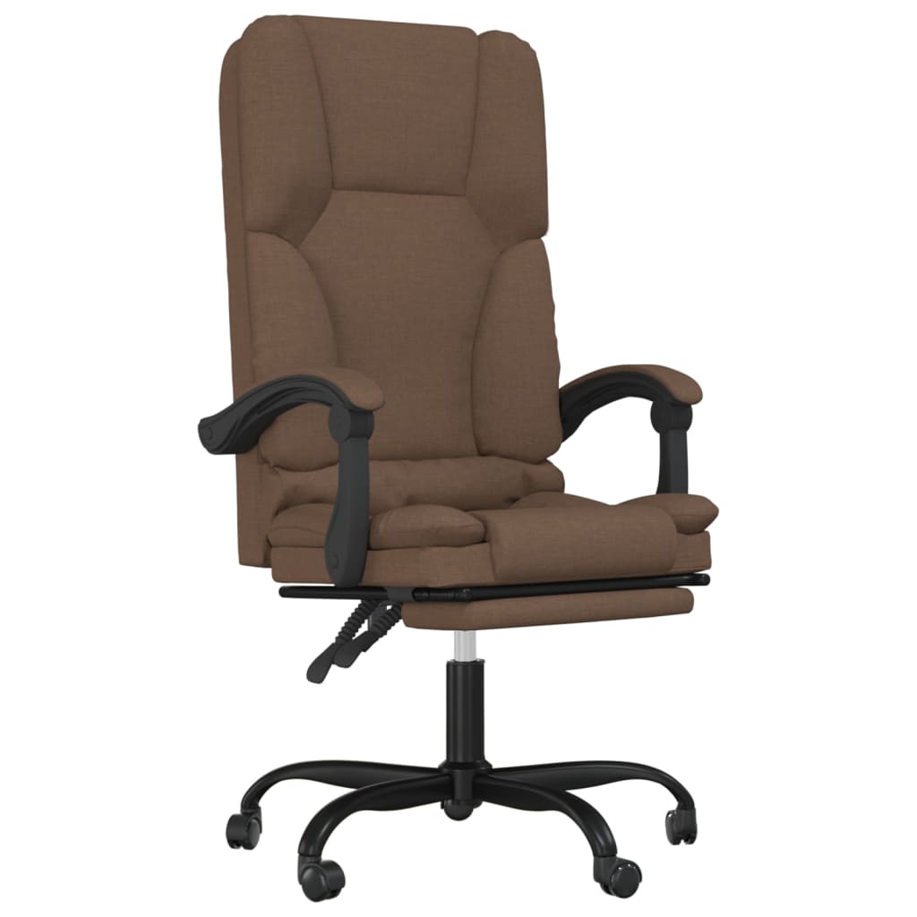 Bürostuhl mit Massagefunktion Braun Stoff