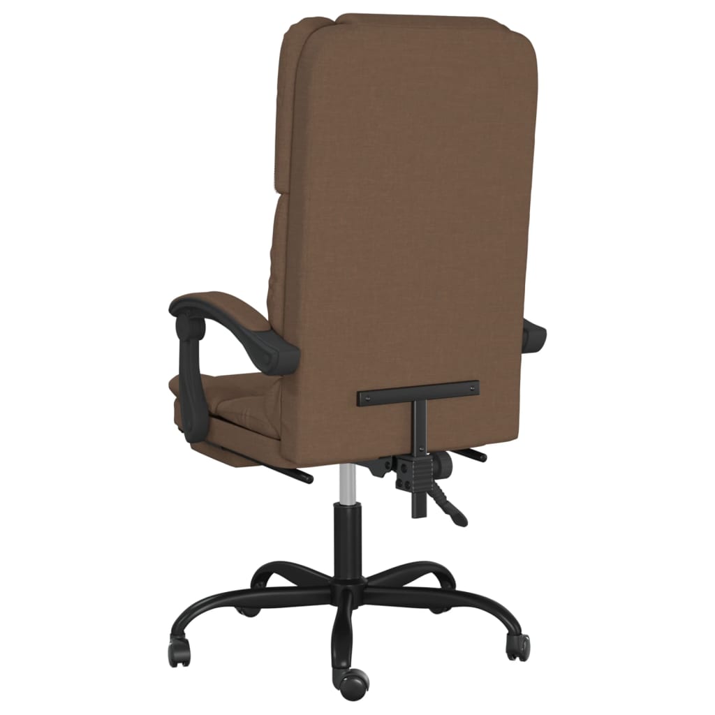 Bürostuhl mit Massagefunktion Braun Stoff