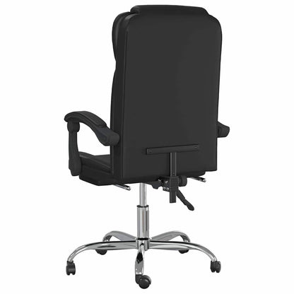 Bürostuhl mit Liegefunktion Schwarz Kunstleder