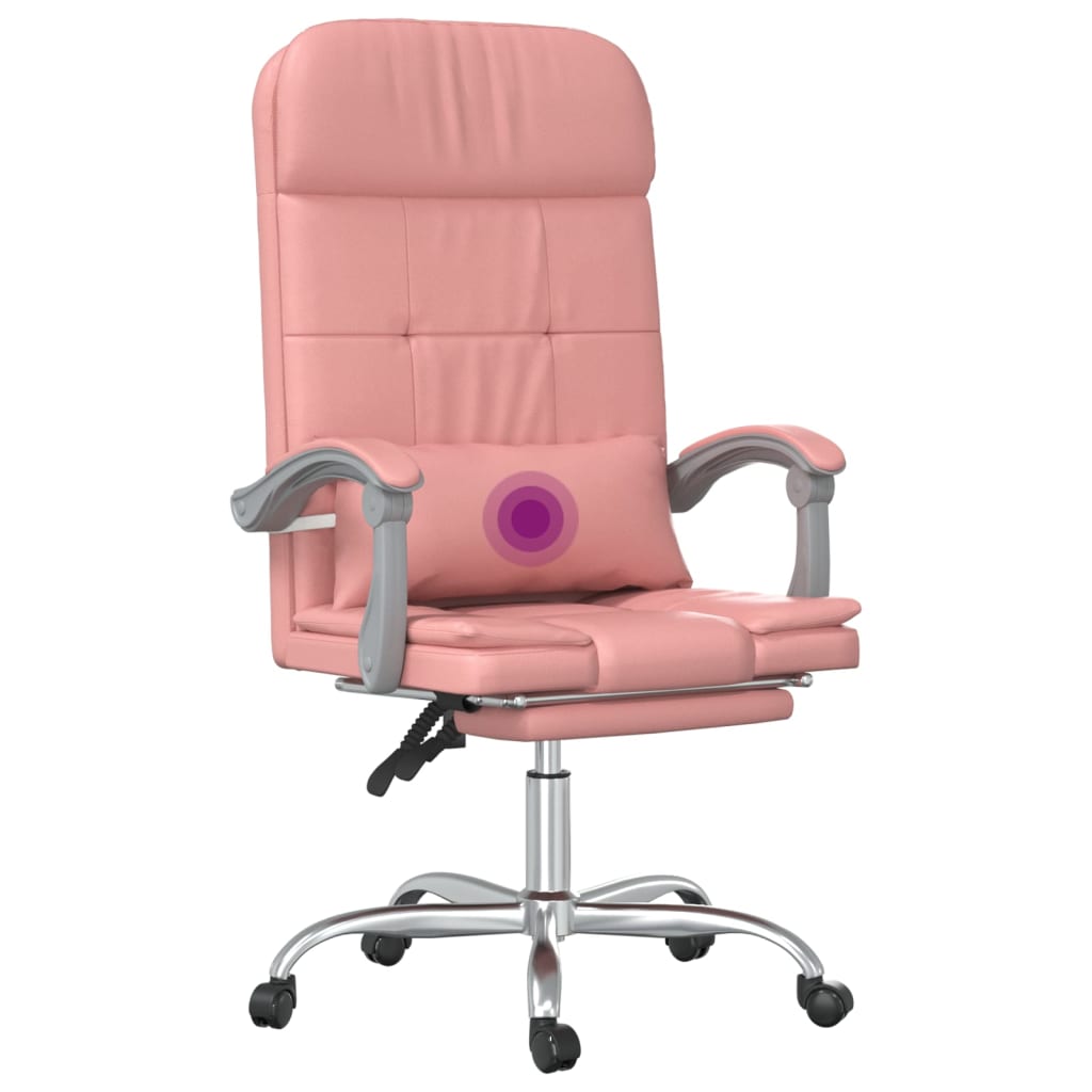 Bürostuhl mit Massagefunktion Rosa Kunstleder