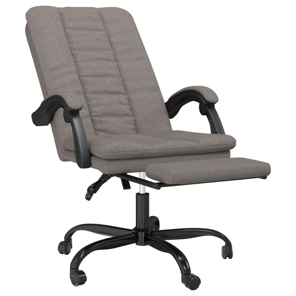 Bürostuhl mit Liegefunktion Taupe Stoff