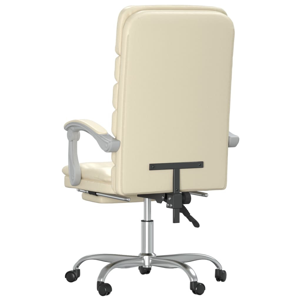 Bürostuhl mit Massagefunktion Creme Kunstleder