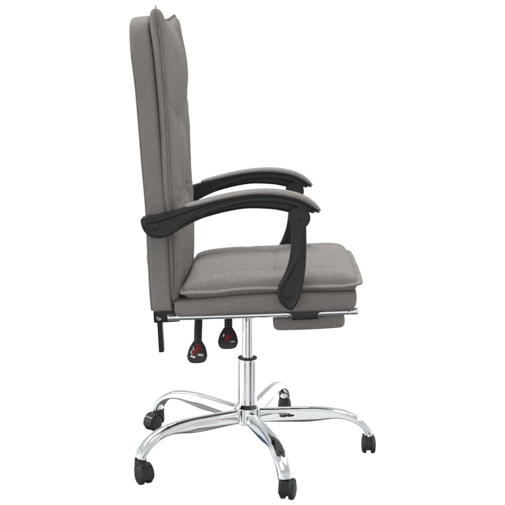 Bürostuhl mit Liegefunktion Taupe Stoff