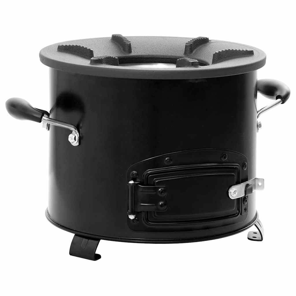 Camping-Ofen Schwarz 36x26x22,5 cm Metall
