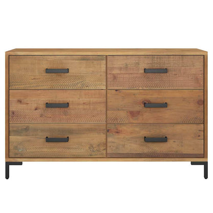 Sideboard Braun 110x35x70 cm Massivholz Kiefer