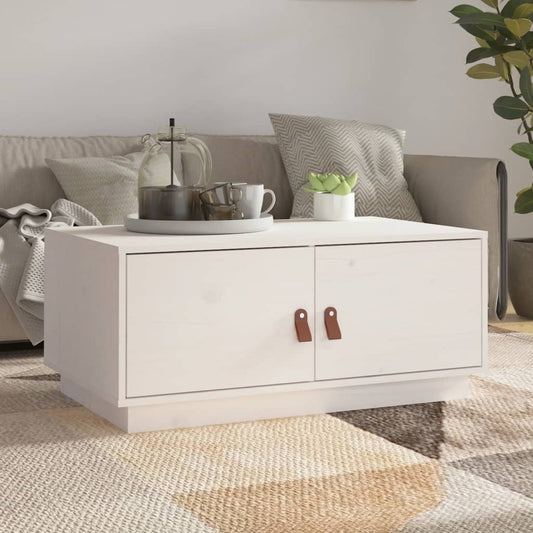 Coffee Table White 80x50x35 cm Solid Pine