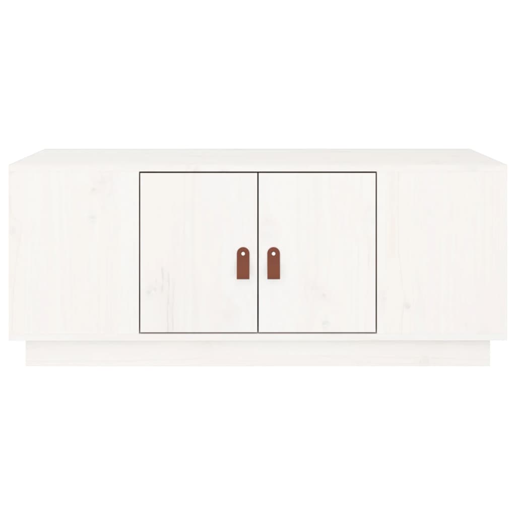 Coffee Table White 100x50x41 cm Solid Pine