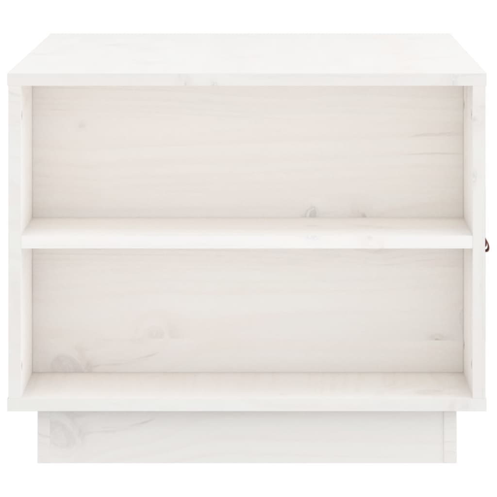 Coffee Table White 100x50x41 cm Solid Pine
