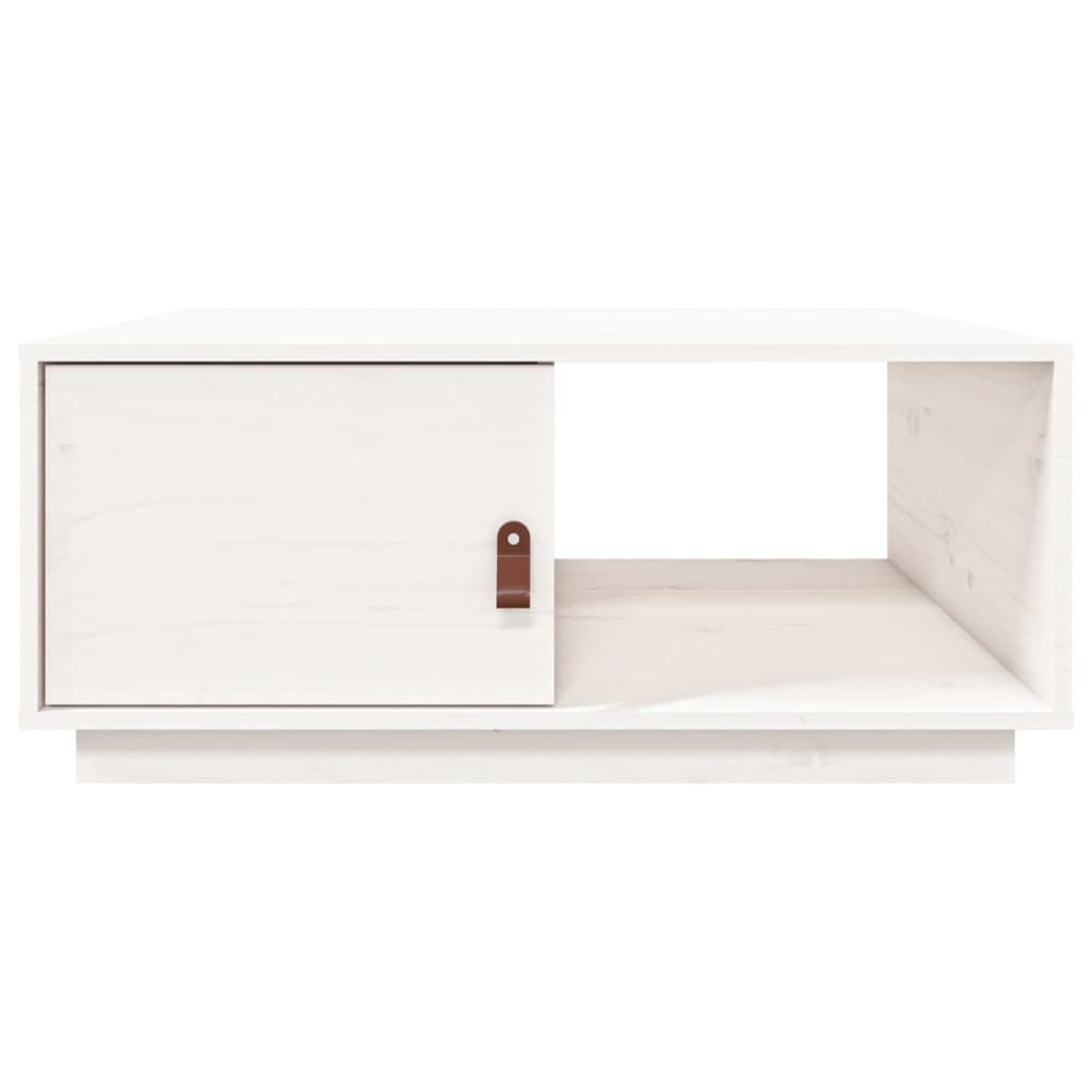 Coffee Table White 80x50x35.5 cm Solid Pine