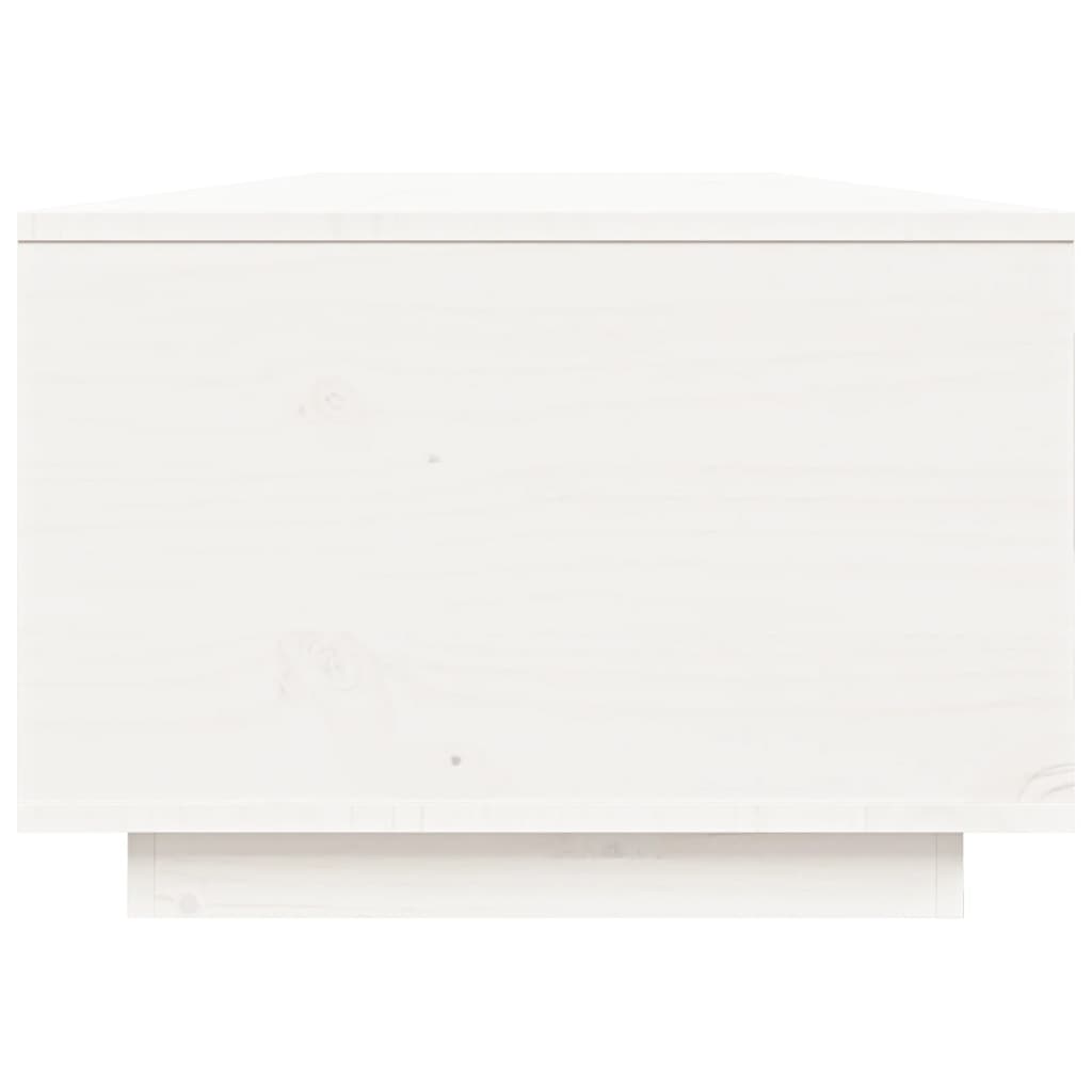 Coffee Table White 80x50x35.5 cm Solid Pine