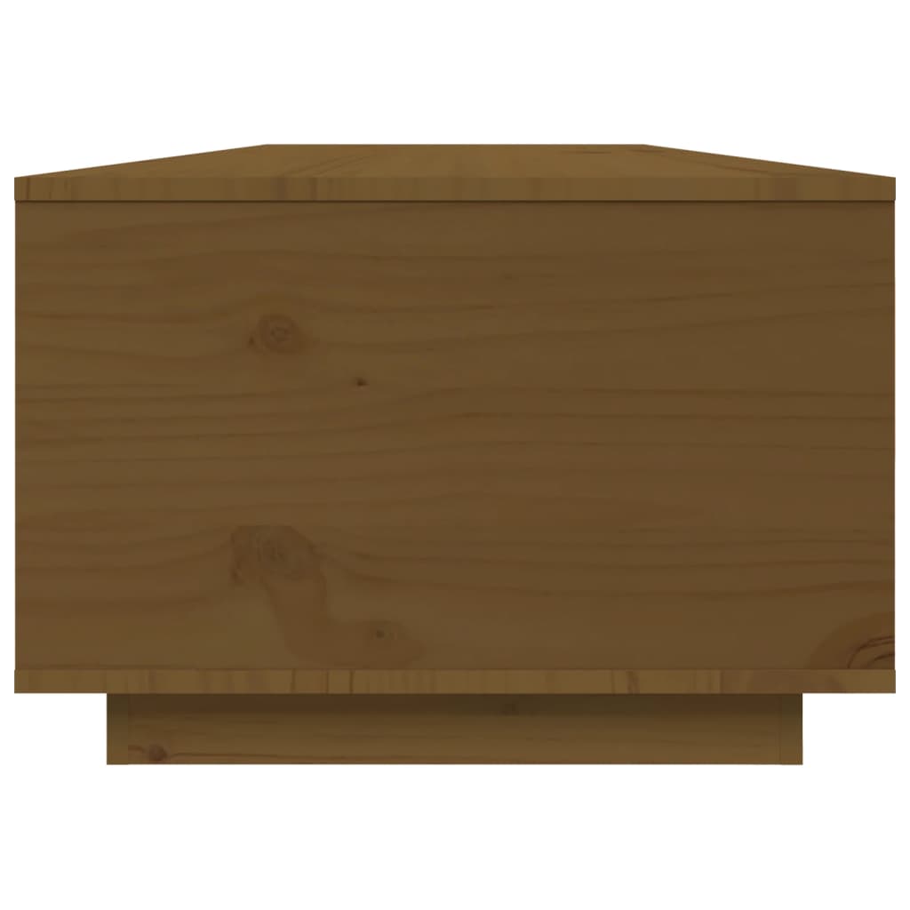 Table basse marron miel 80x50x35,5 cm en bois de pin massif