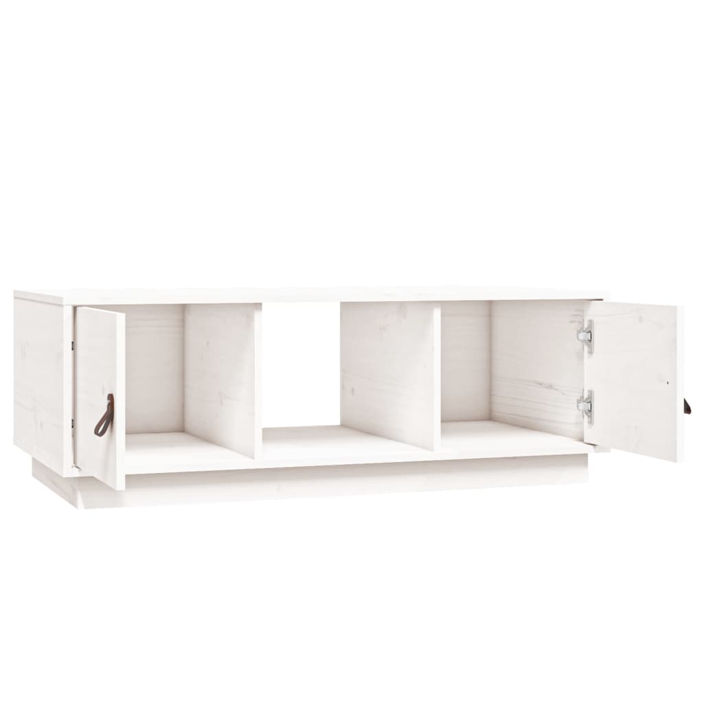 Coffee Table White 100x50x35 cm Solid Pine