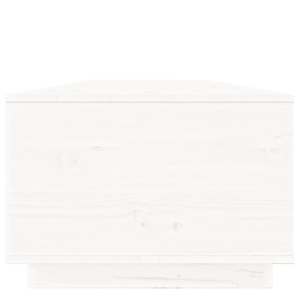 Coffee Table White 100x50x35 cm Solid Pine