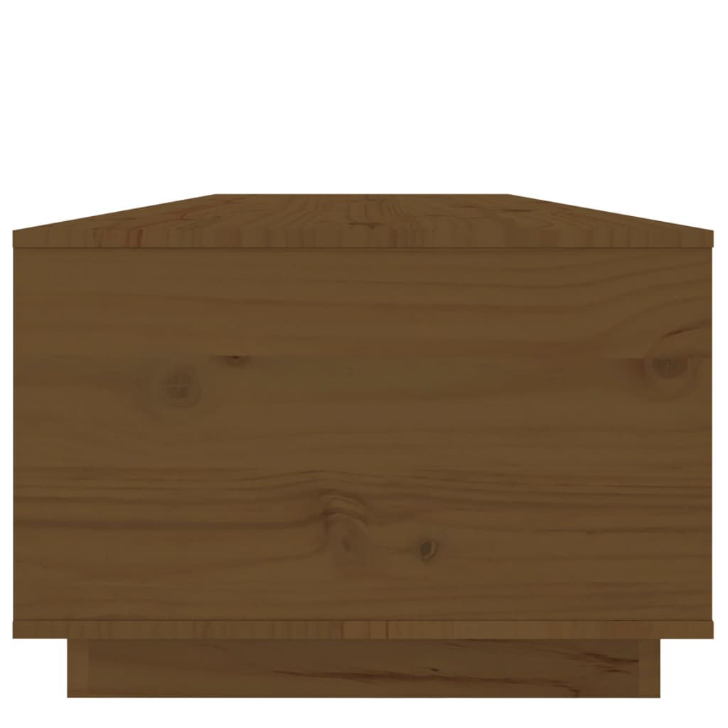 Table basse marron miel 100x50x35 cm en bois de pin massif