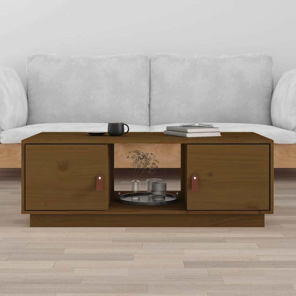 Couchtisch Honigbraun 100x50x35 cm Massivholz Kiefer