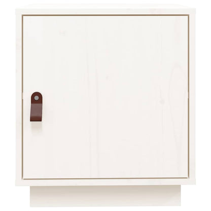 Nachttisch Weiß 40x34x45 cm Massivholz Kiefer