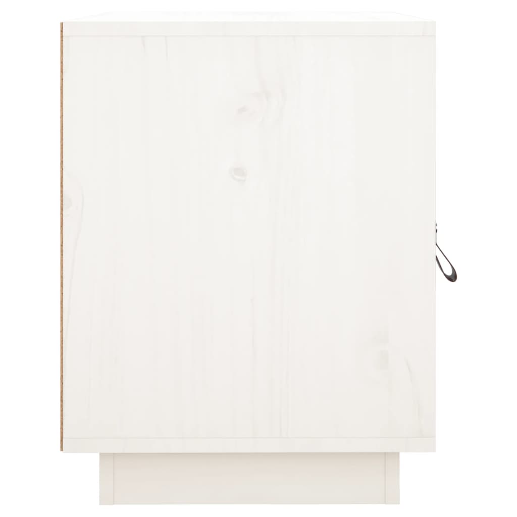 Bedside Table White 40x34x45 cm Solid Pine