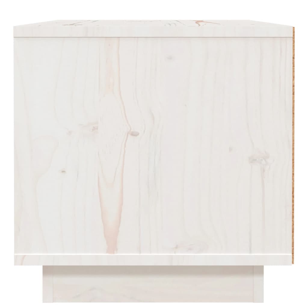 Bedside Table White 40x34x35 cm Solid Pine