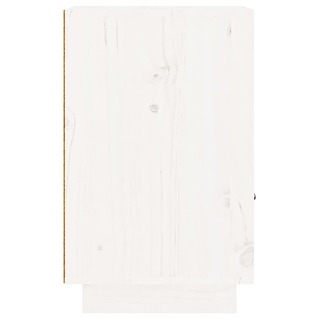 Bedside tables 2 pcs. White 40x34x55 cm solid pine wood