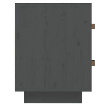 Nachttische 2 Stk. Grau 40x34x45 cm Massivholz Kiefer