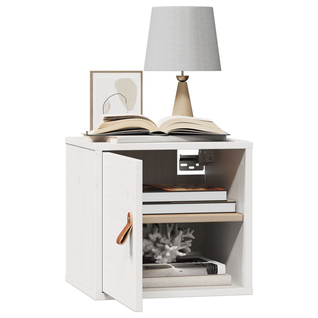 Wandschrank Weiß 31,5x30x30 cm Massivholz Kiefer
