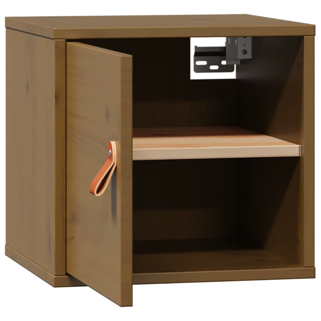 Wandschrank Honigbraun 31,5x30x30 cm Massivholz Kiefer