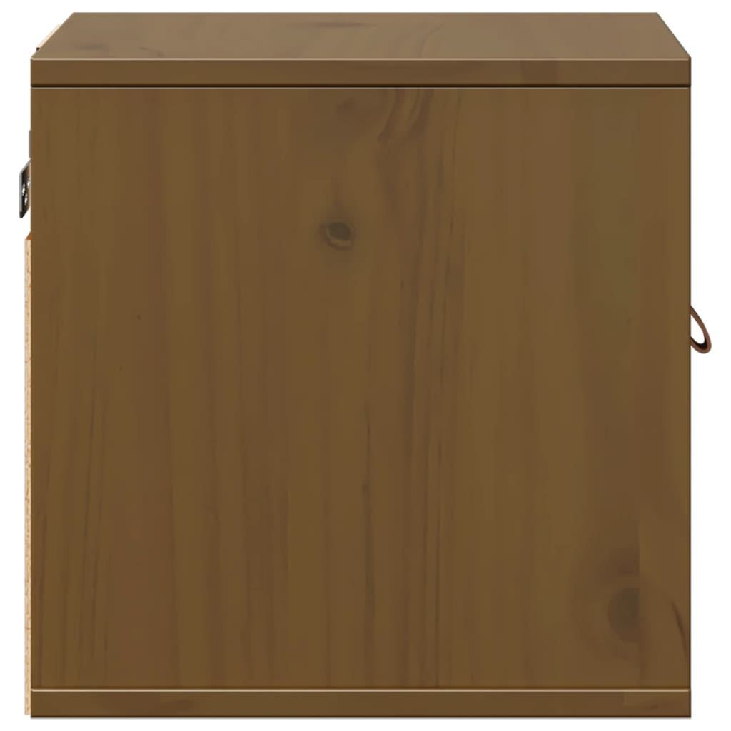 Armoire murale marron miel 31,5x30x30 cm en bois de pin massif