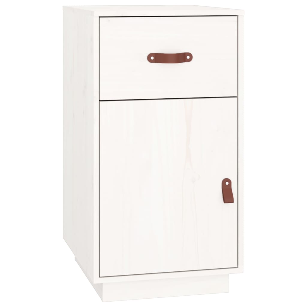 Meuble de bureau blanc 40x50x75 cm en bois de pin massif