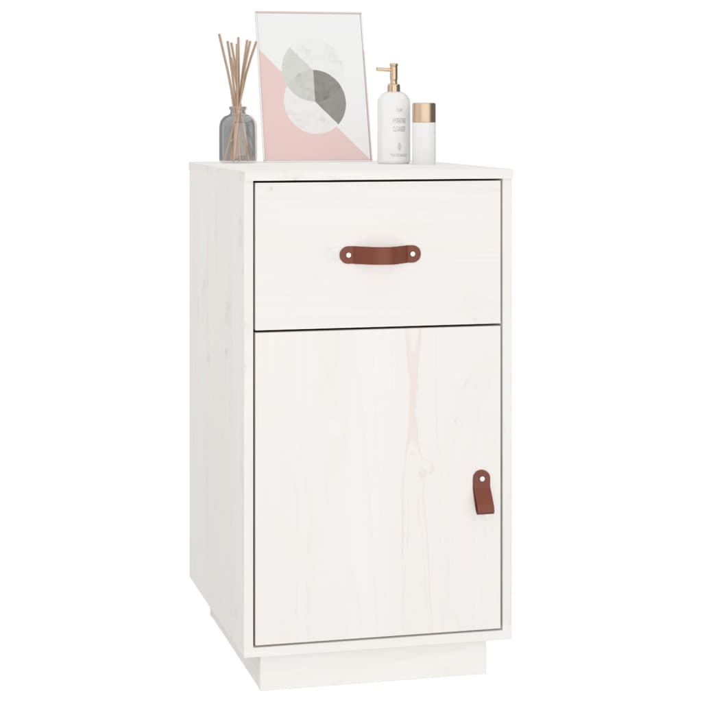 Meuble de bureau blanc 40x50x75 cm en bois de pin massif