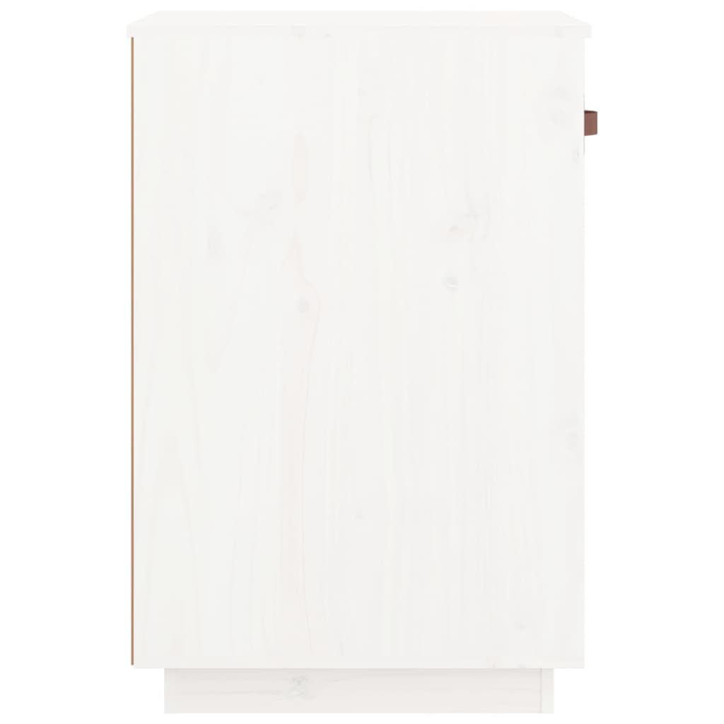 Meuble de bureau blanc 40x50x75 cm en bois de pin massif