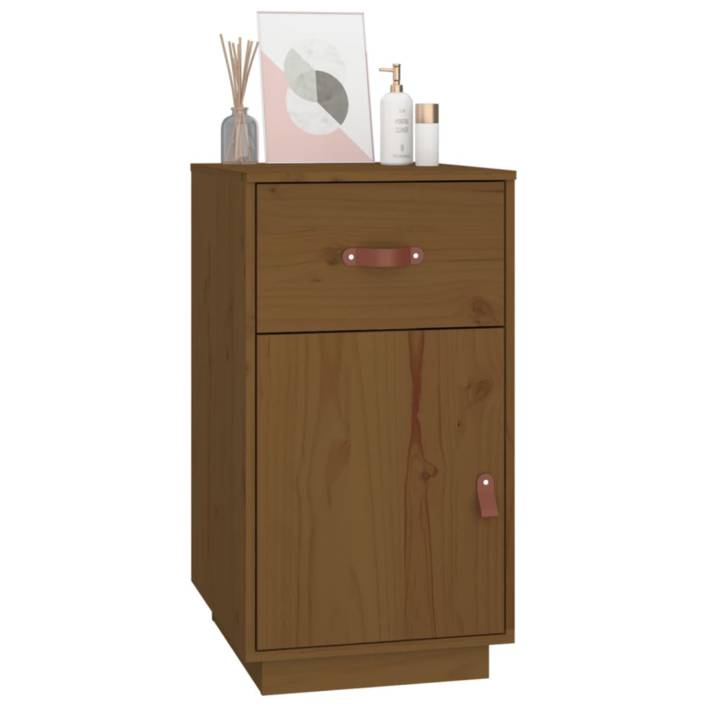 Meuble de bureau marron miel 40x50x75 cm en bois de pin massif