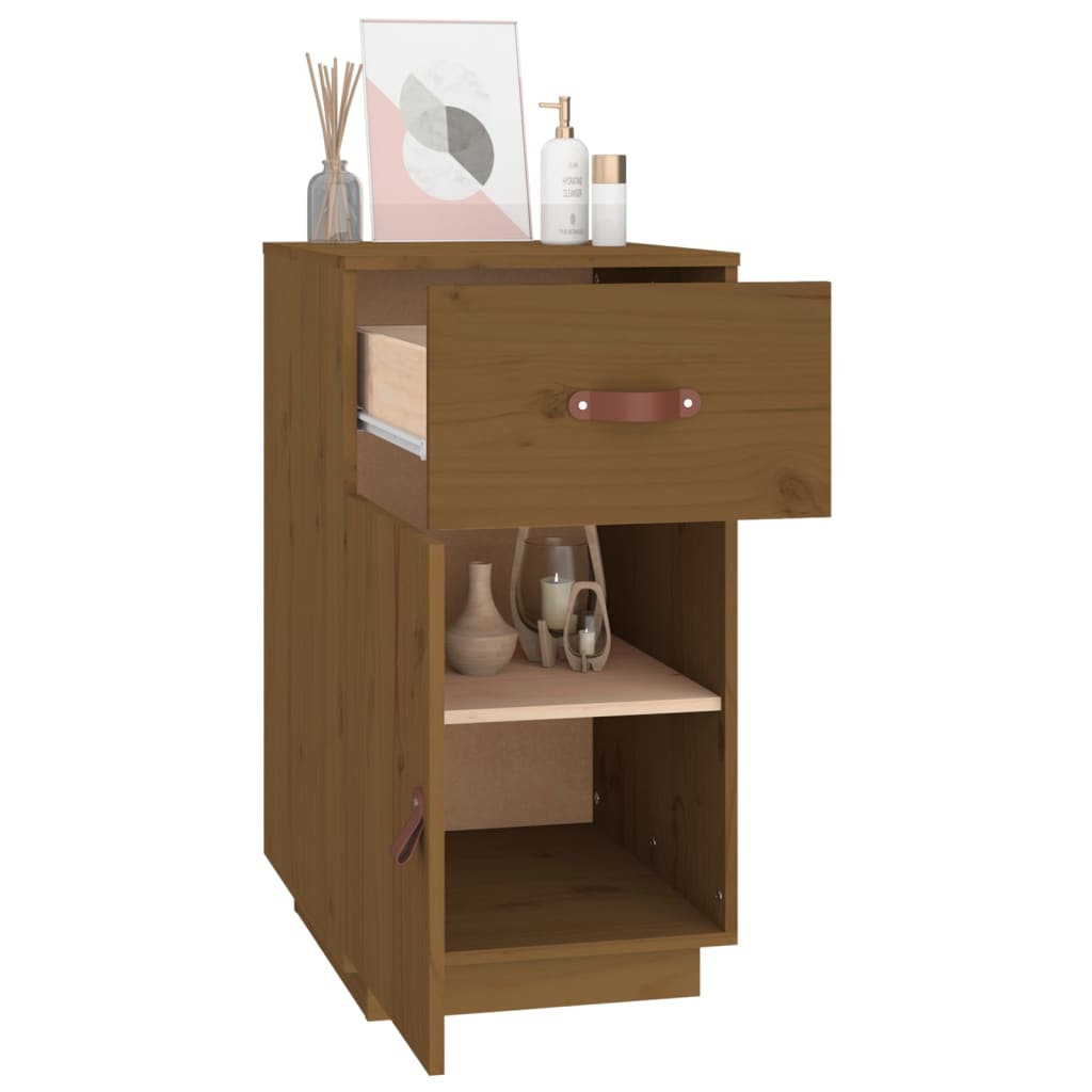 Meuble de bureau marron miel 40x50x75 cm en bois de pin massif