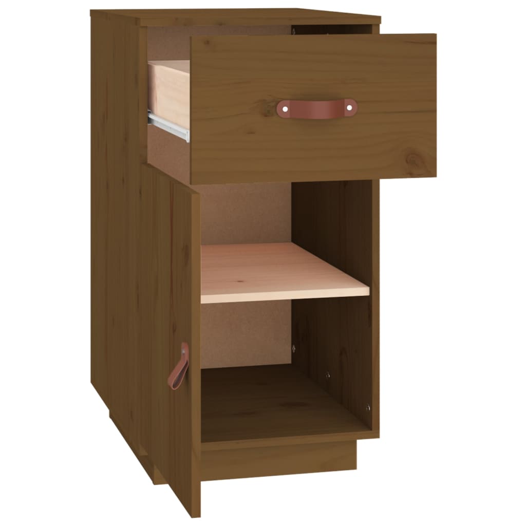 Meuble de bureau marron miel 40x50x75 cm en bois de pin massif