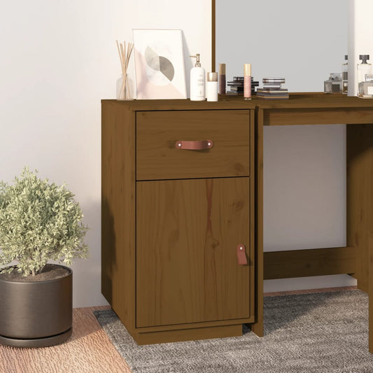 Meuble de bureau marron miel 40x50x75 cm en bois de pin massif