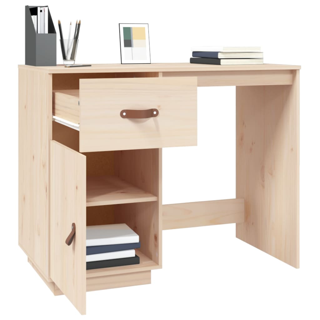 Bureau 95x50x75 cm en bois de pin massif