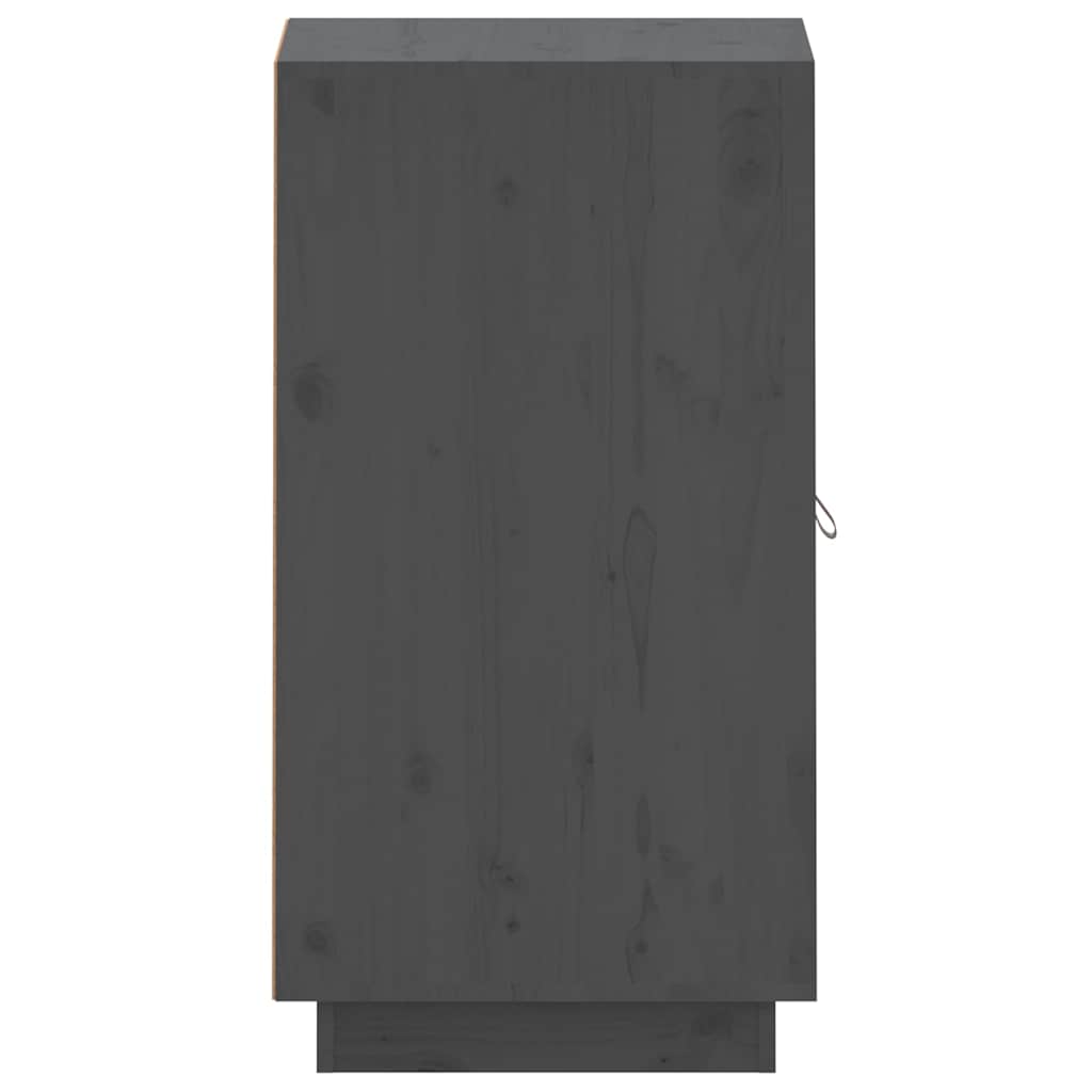 Sideboard Grau 34x40x75 cm Massivholz Kiefer