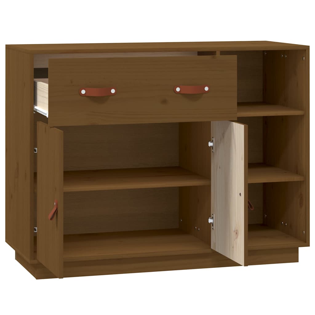 Sideboard Honigbraun 98,5x40x75 cm Massivholz Kiefer