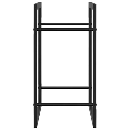 Brennholzregal Mattschwarz 50x28x56 cm Stahl