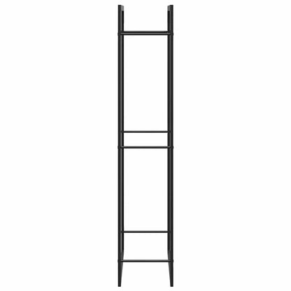 Brennholzregal Mattschwarz 80 x 28 x 154 cm Stahl
