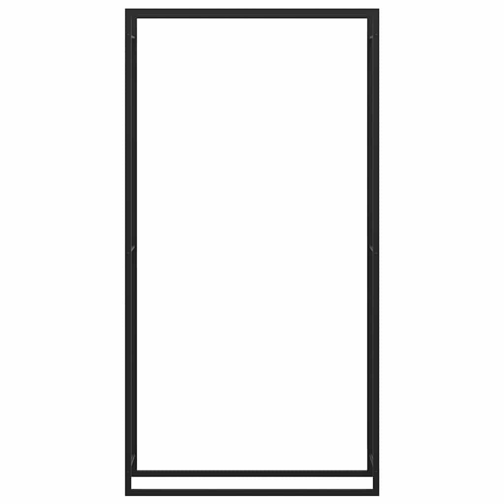 Brennholzregal Mattschwarz 110x28x214 cm Stahl