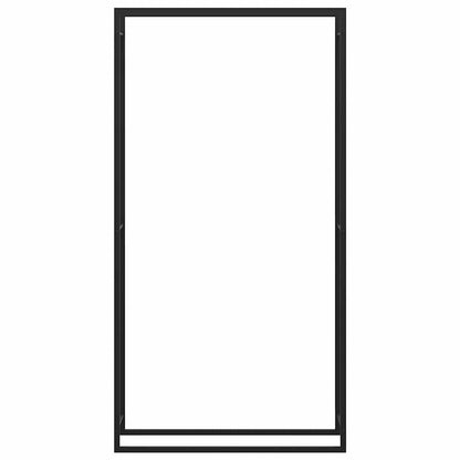 Brennholzregal Mattschwarz 110x28x214 cm Stahl